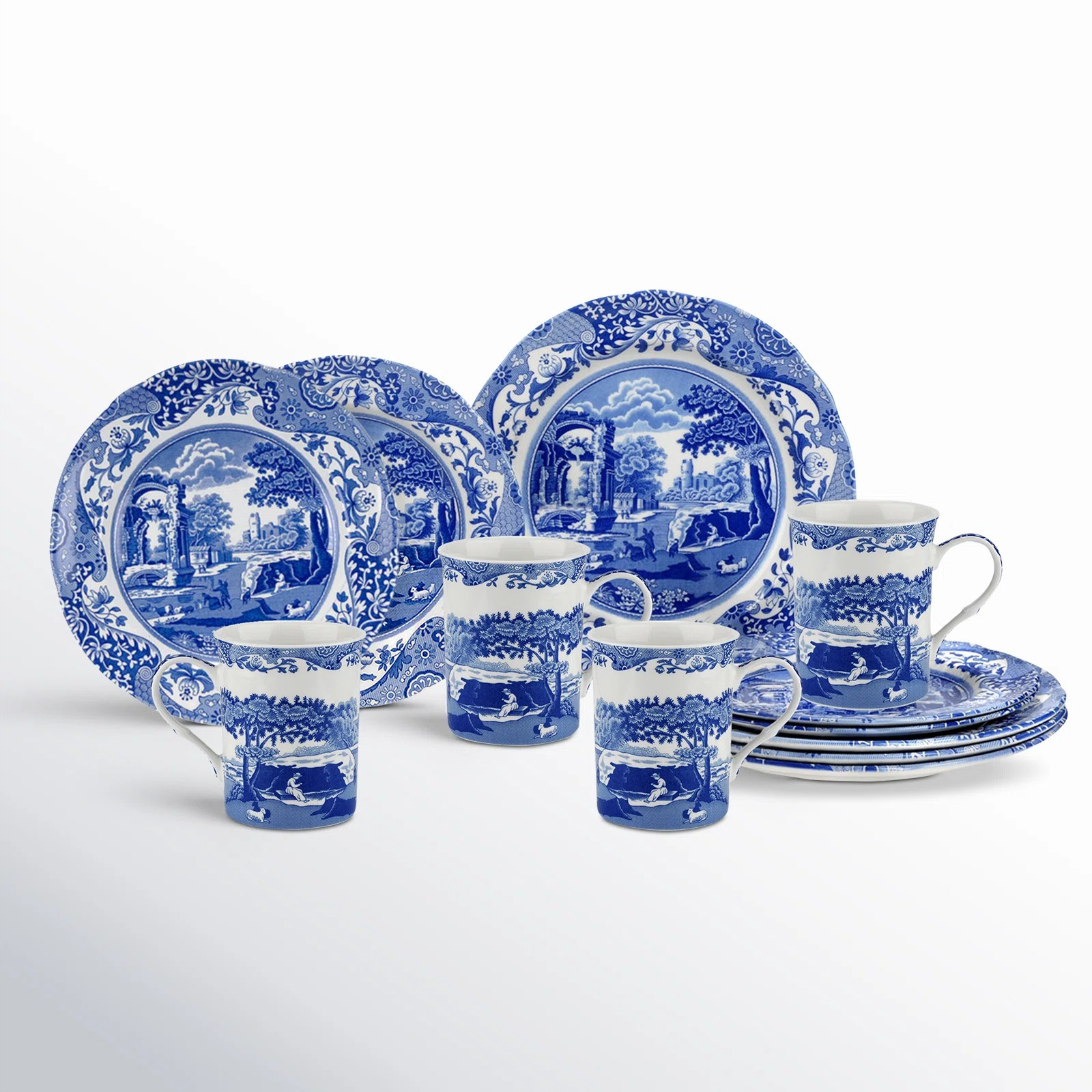 Blue Italian 12 Piece Set with Mug