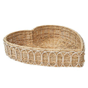 Rattan Heart Tray 16"