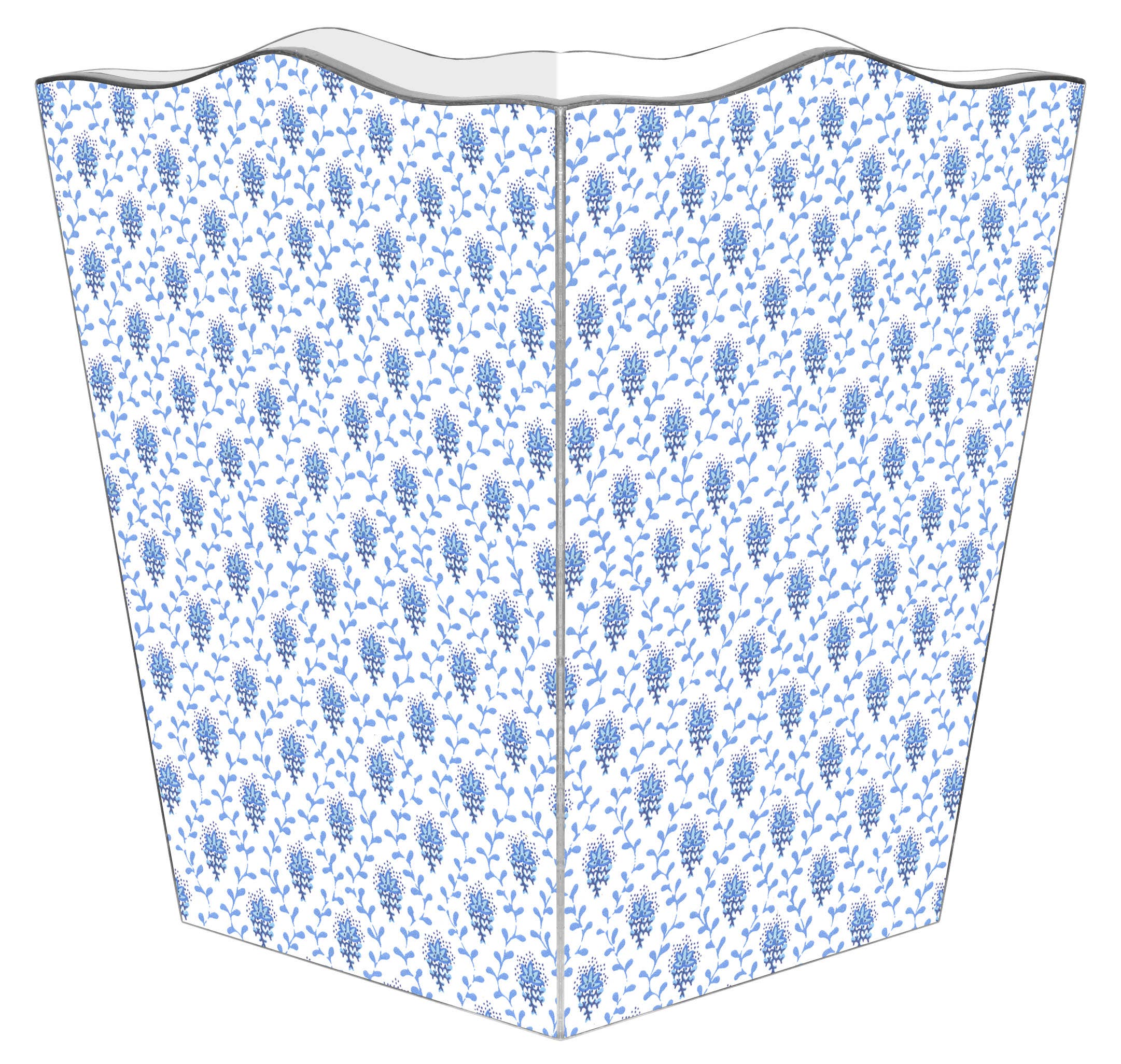 Blue Provencial Print Wastepaper Basket
