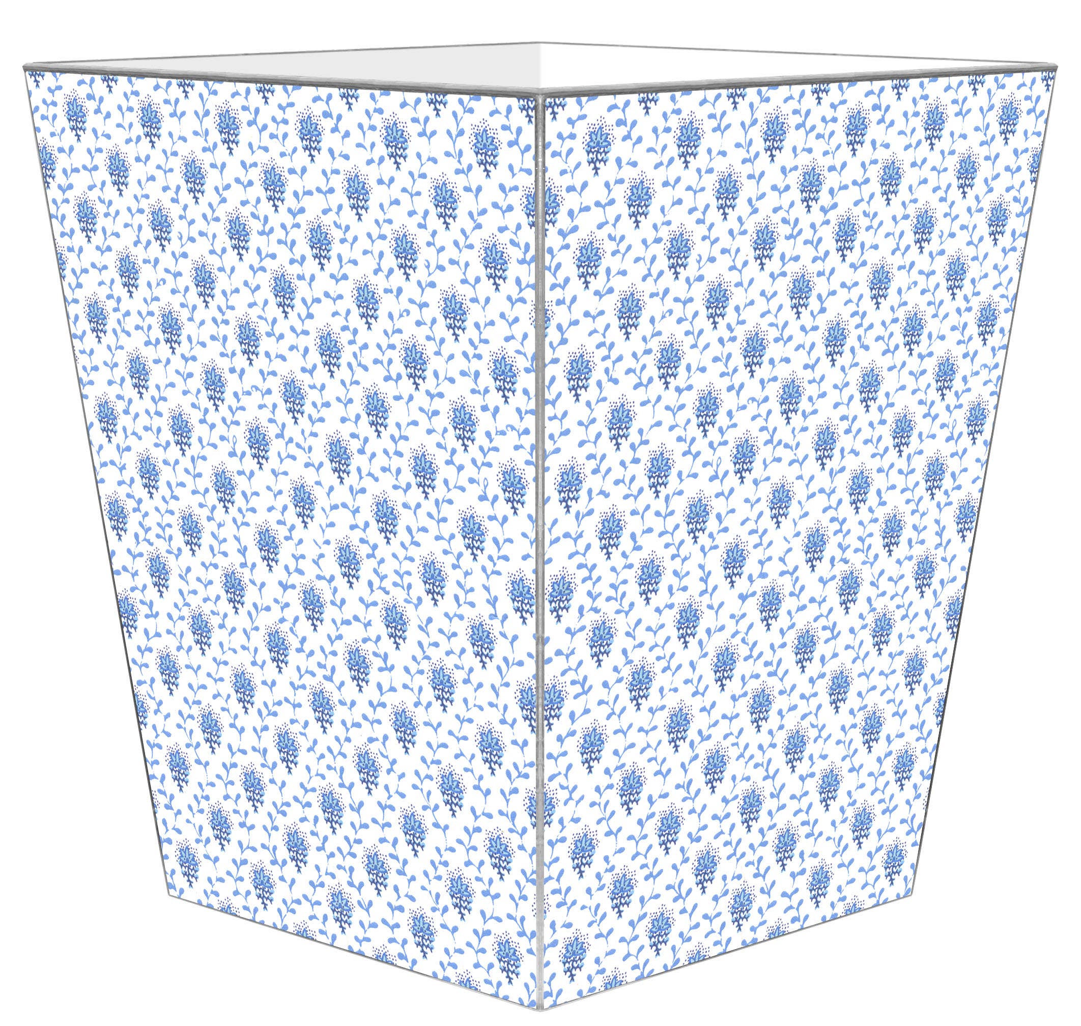 Blue Provencial Print Wastepaper Basket