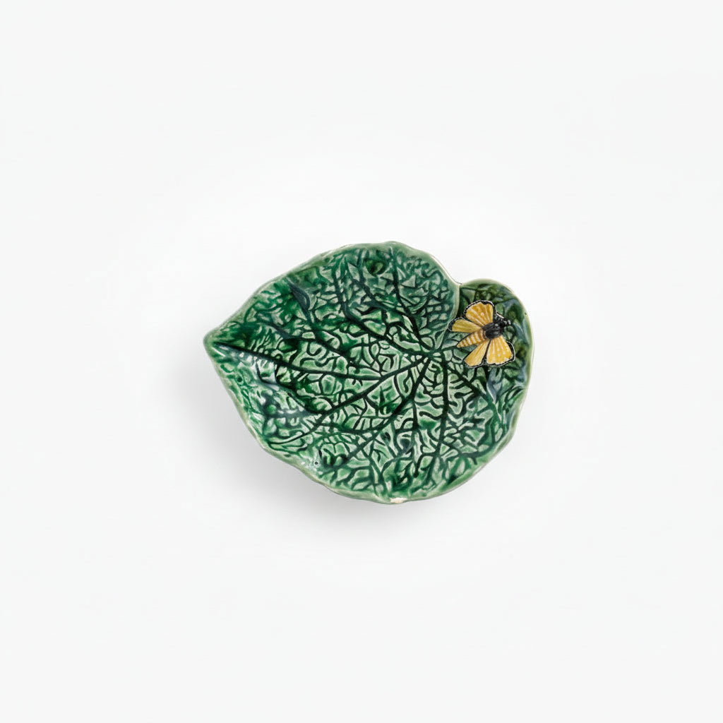 Begonia Leaf with Butterfly