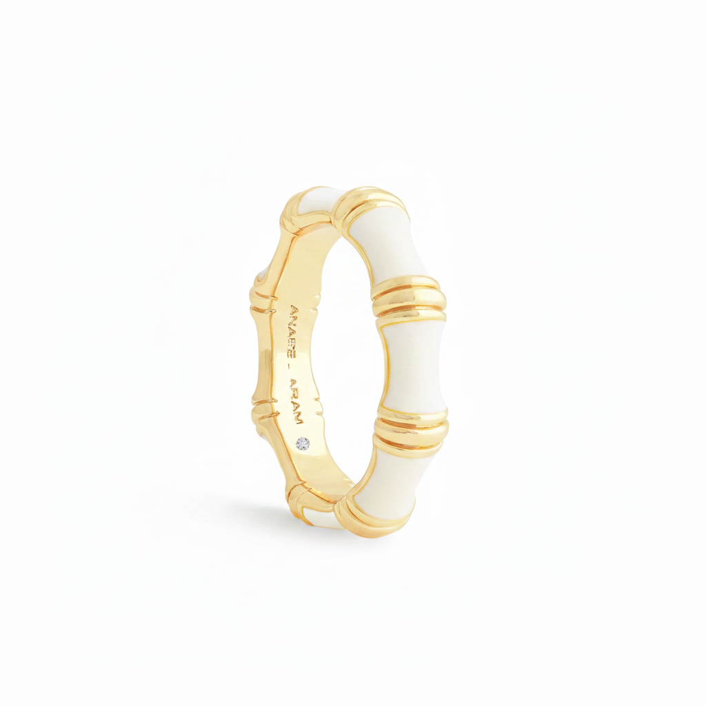 Bamboo Enameled Ring