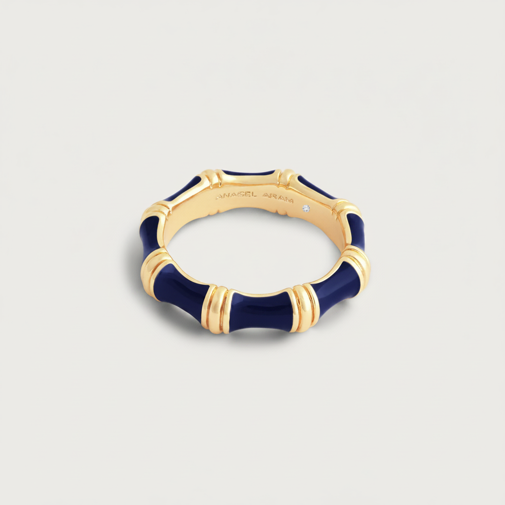 Bamboo Enameled Ring