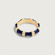 Bamboo Enameled Ring