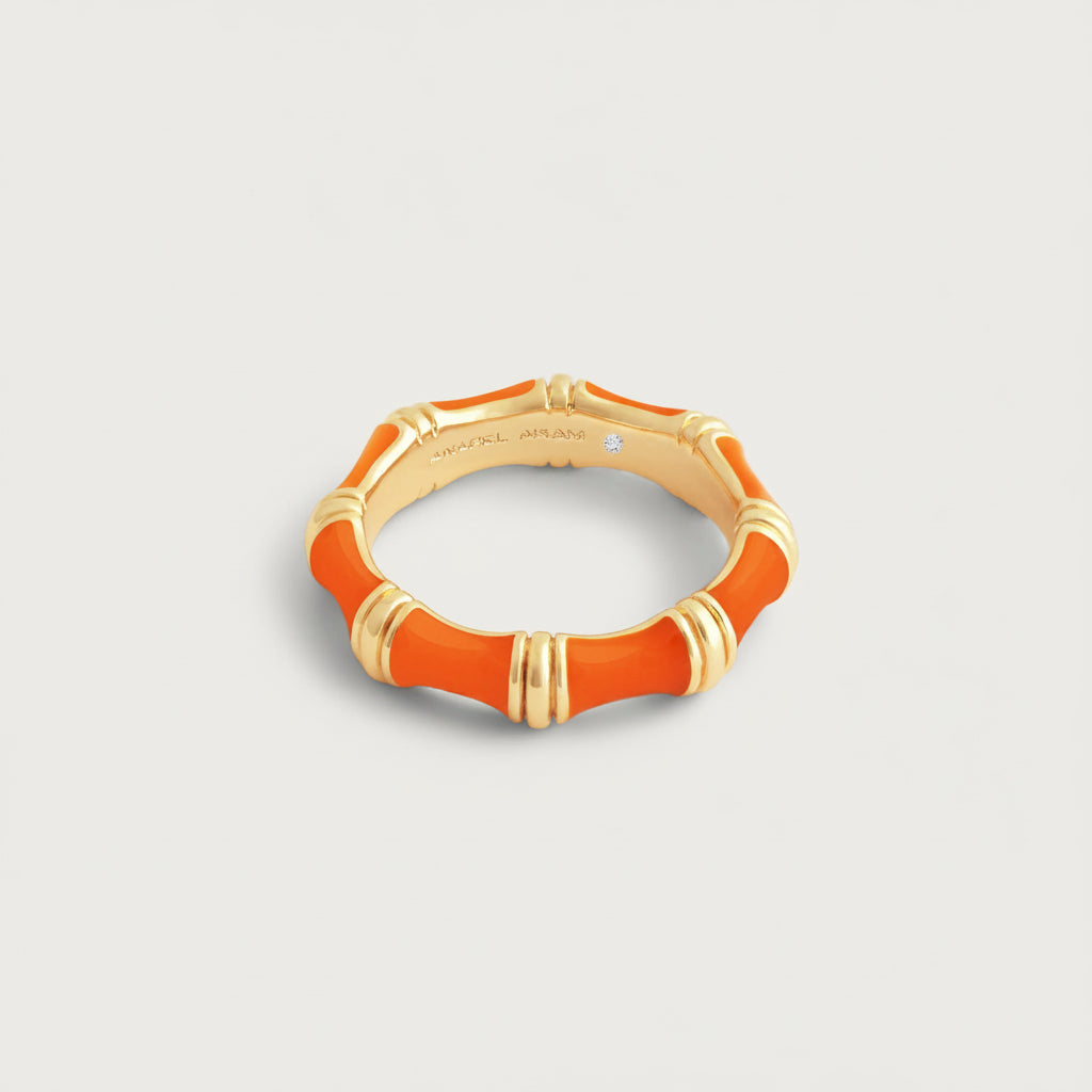 Bamboo Enameled Ring