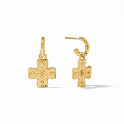 Malta Gold Canterbury Hoop & Charm Earring