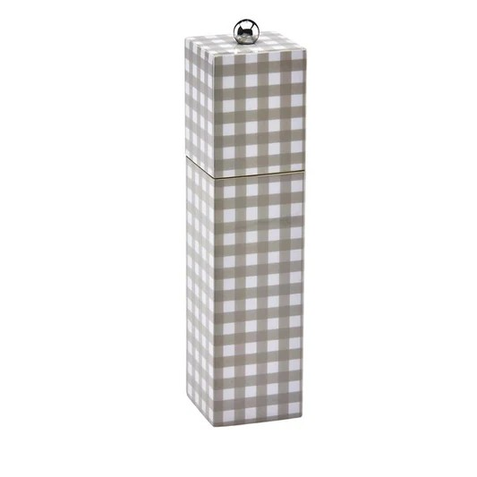 Gingham Square Pillar Salt or Pepper