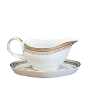 Chinoise Blue Gravy Boat & Stand