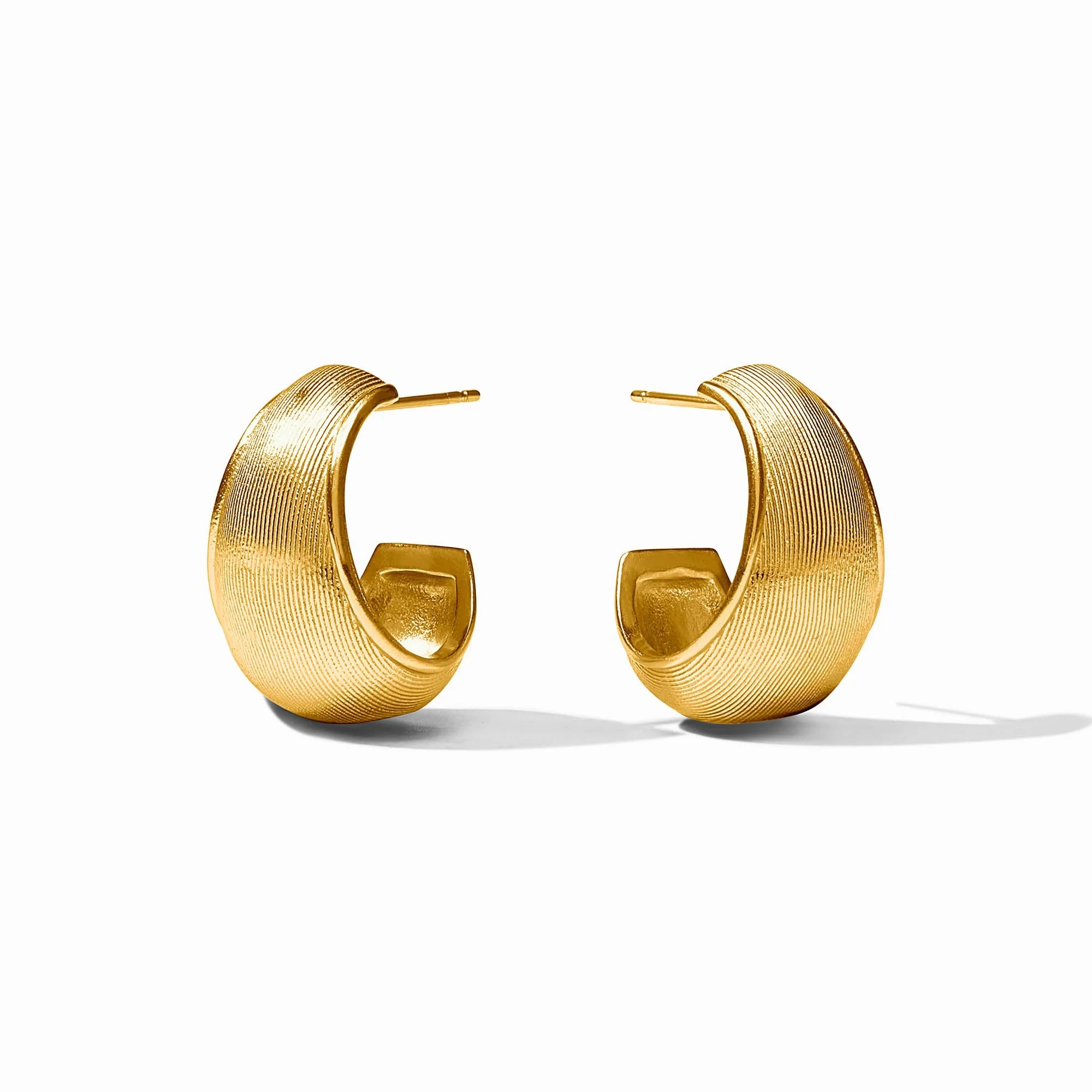 Cobblestone Gold Statement Hoop