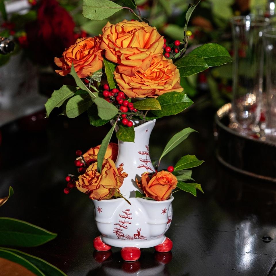 6" Ruby Frolic Tulipiere Vase