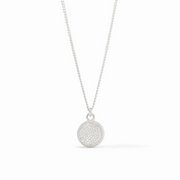 Fleur-de-Lis Silver Solitaire Necklace