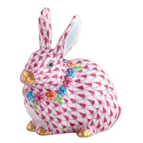 Flower Bunny Figurine