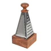 Grater with Acacia Wood Base