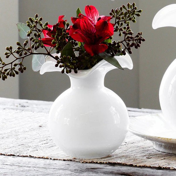 Hibiscus Small Fluted Vase