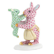 Mother Bunny with Child Figurine