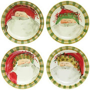 Old St Nick Dinner Plates Assorted Set of 4