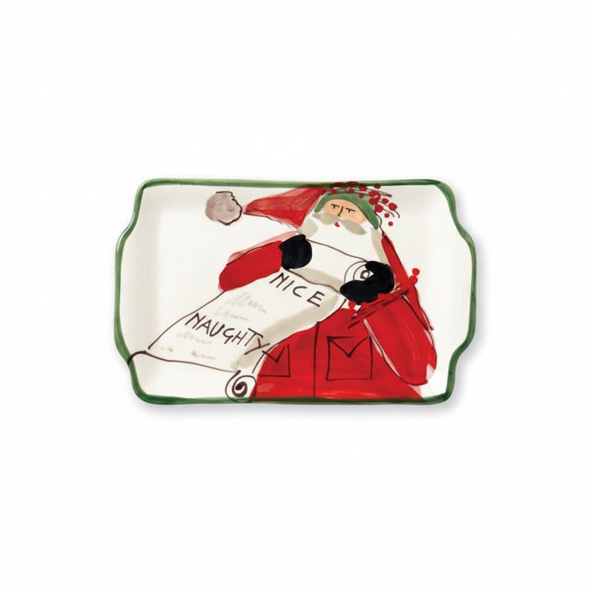 Old St Nick Naughty or Nice Plate