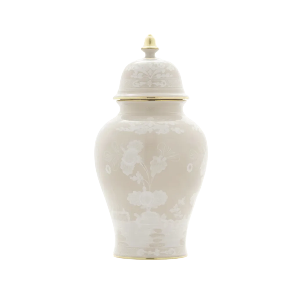 Oriente Italiano Meringa Large Potiche Vase - 15"
