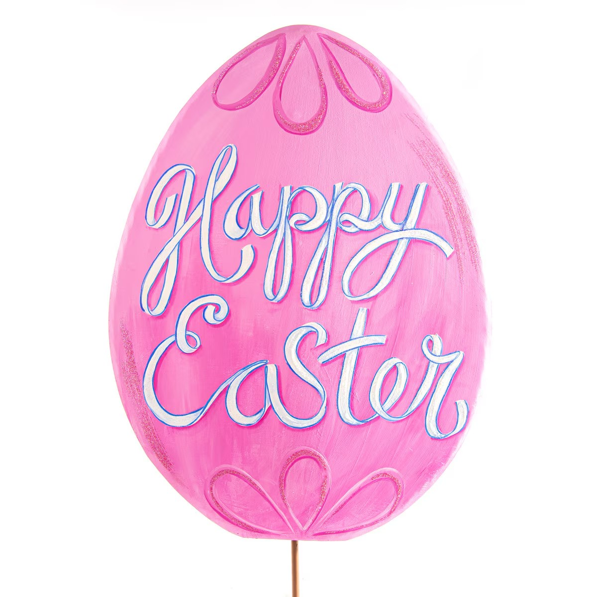 Pink "Happy Easter" Egg Stake