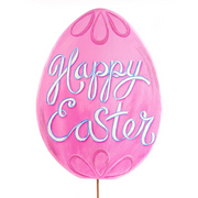 Pink "Happy Easter" Egg Stake