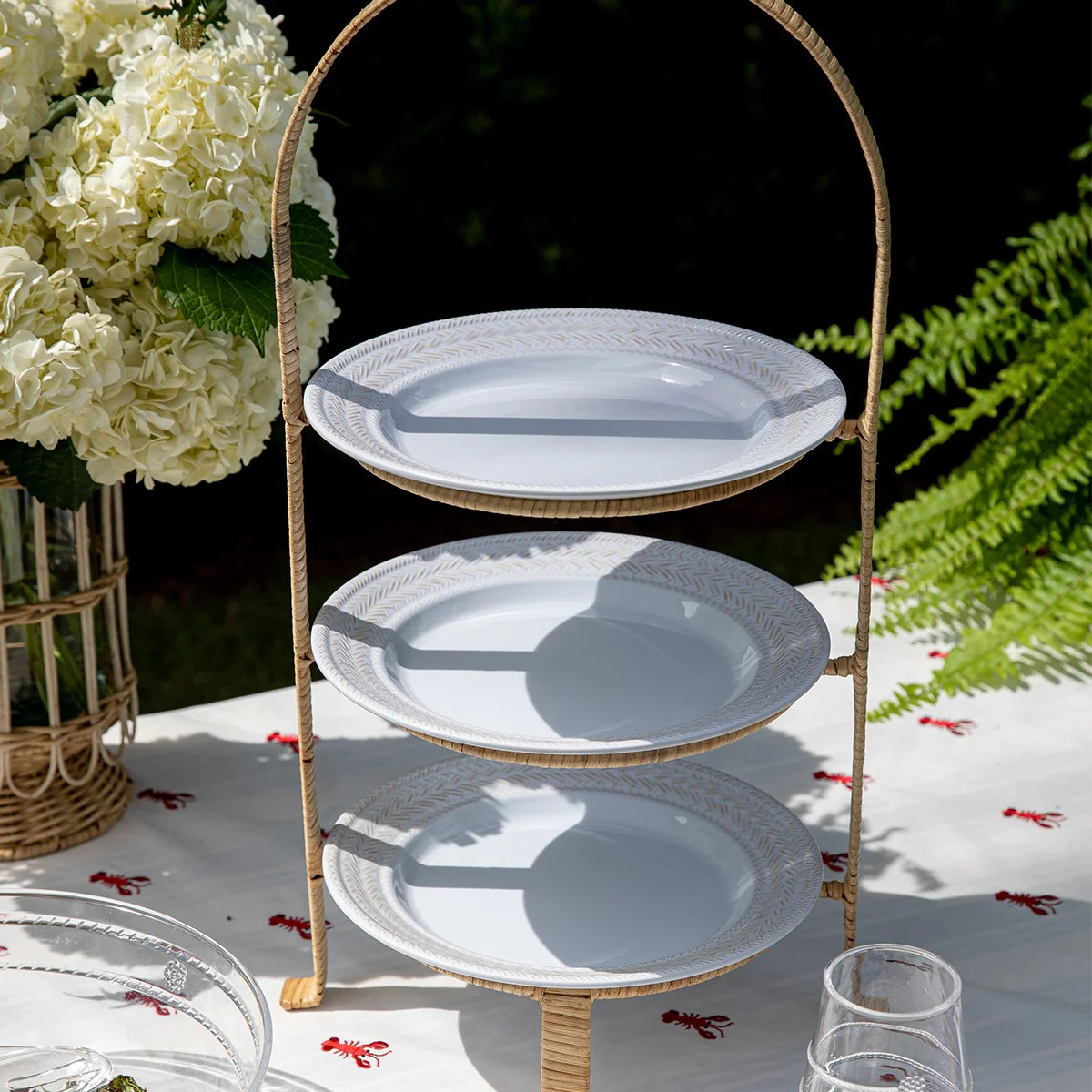 Provence Rattan Tripe Tiered Server