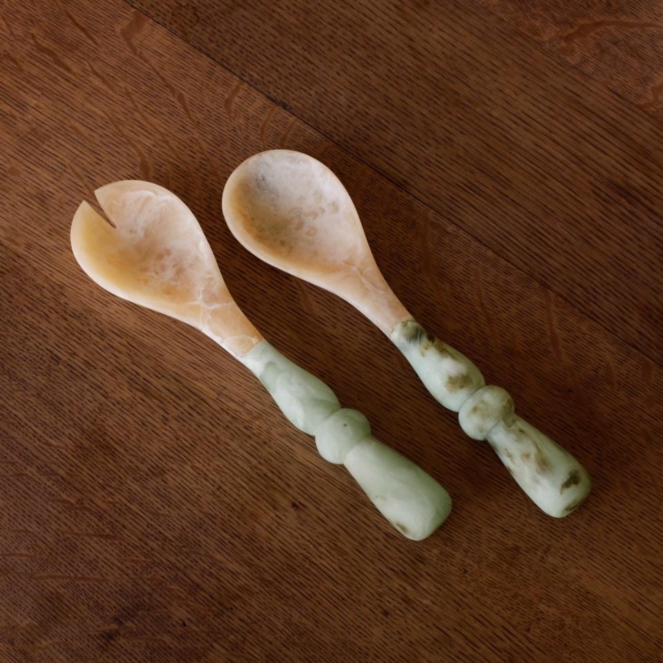 RESIN Giada Jade Swirl Salad Servers