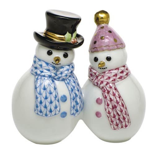 Snowman Couple Figurine