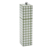 Gingham Square Pillar Salt or Pepper