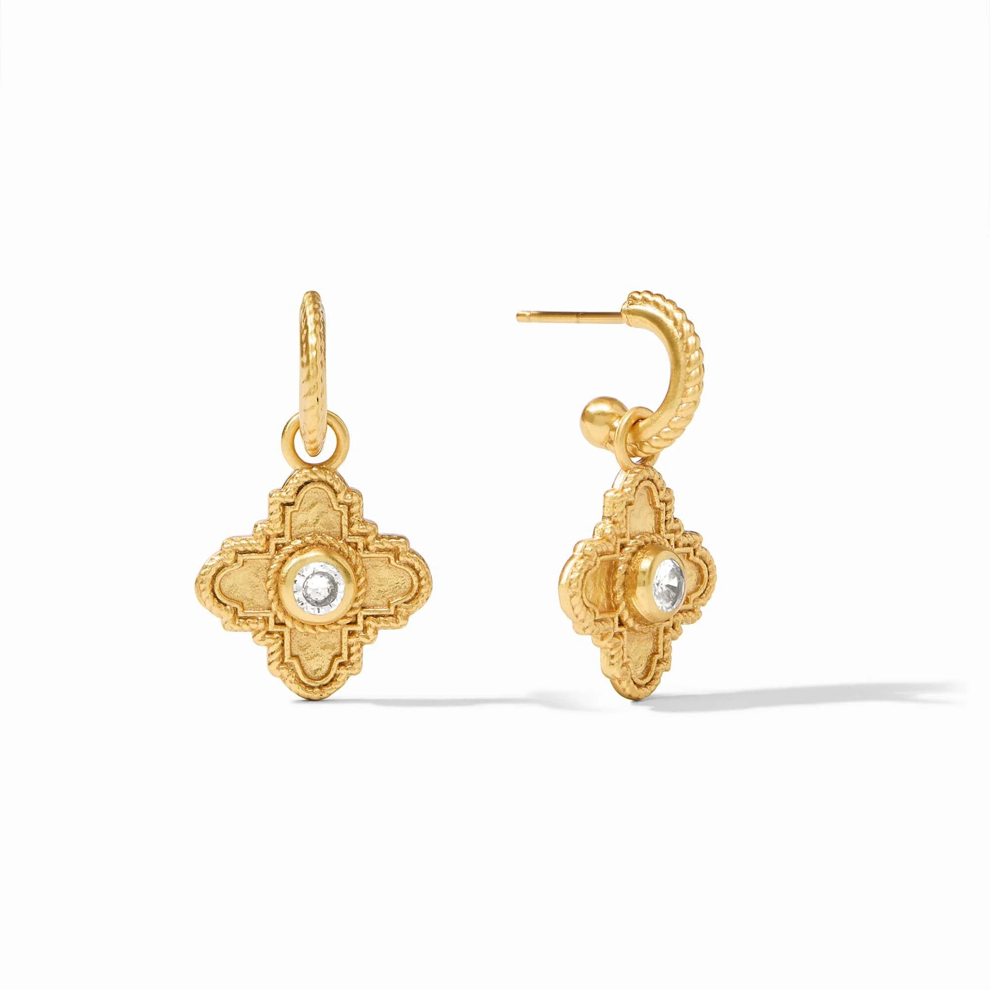 Malta Gold Theodora Hoop & Charm Earring