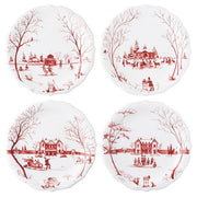 Country Estate Mr and Mrs Claus Party Plates Set of 4