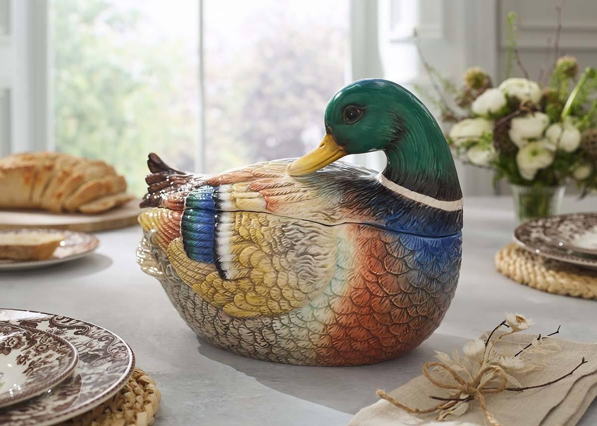 Woodland Mallard Lidded Server