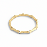 Bamboo Hinged Gold Bangle