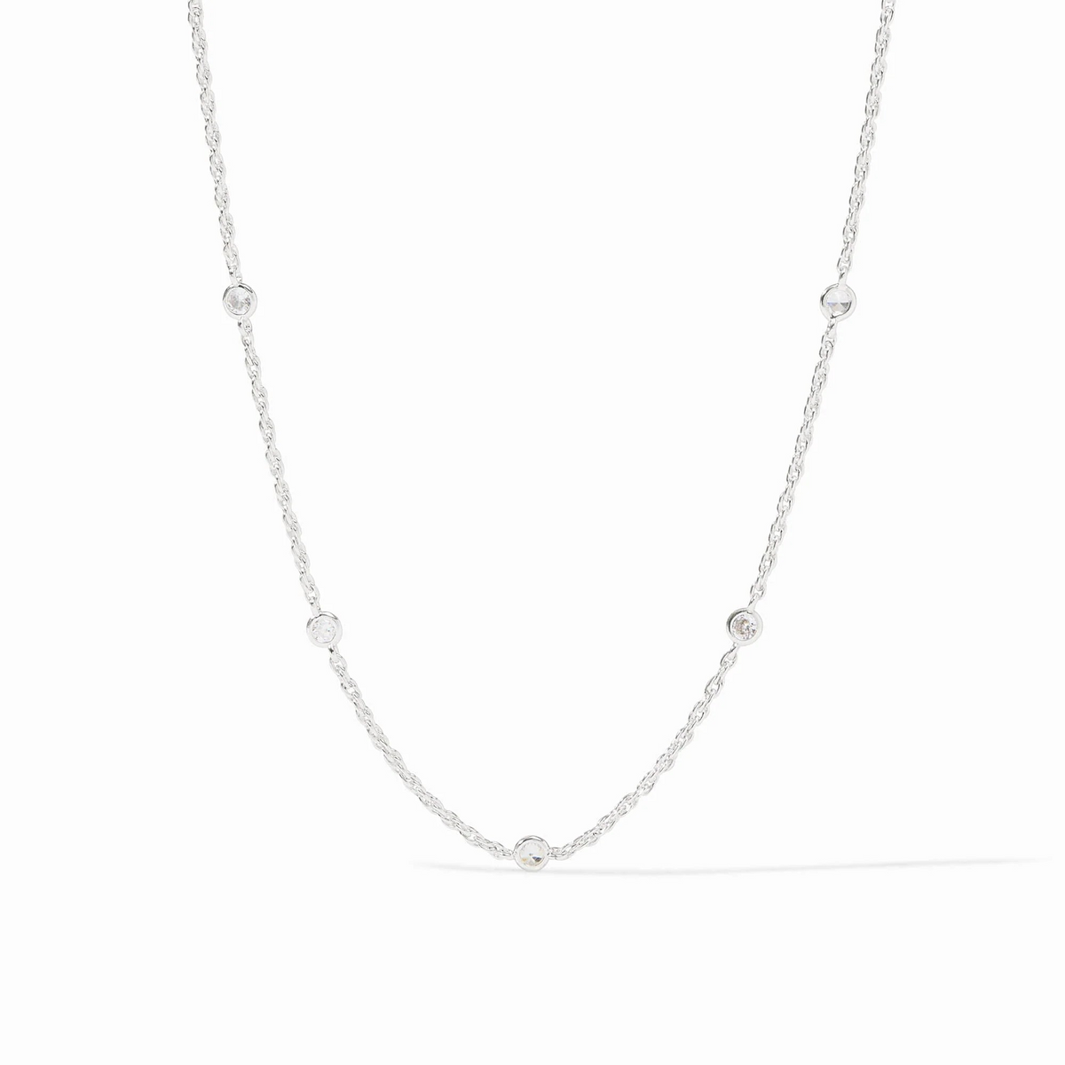 Celeste Silver Delicate Station Necklace