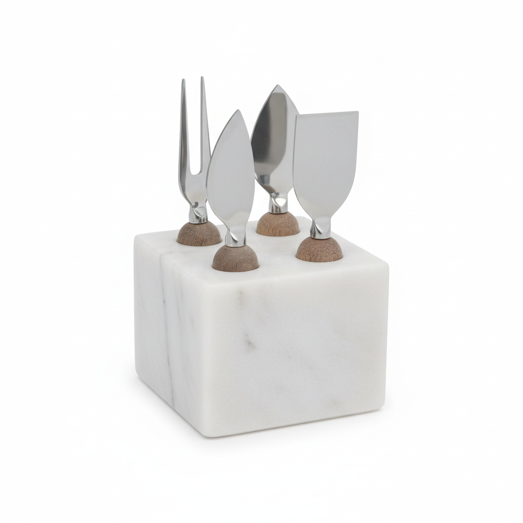 Cheese Servers & Marble Stand