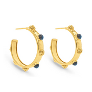 Cleopatra Hoop - Gold/Blue Labradorite