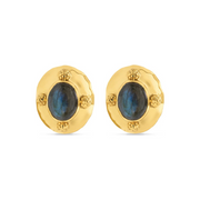 Cleopatra Oval Stud Earrings