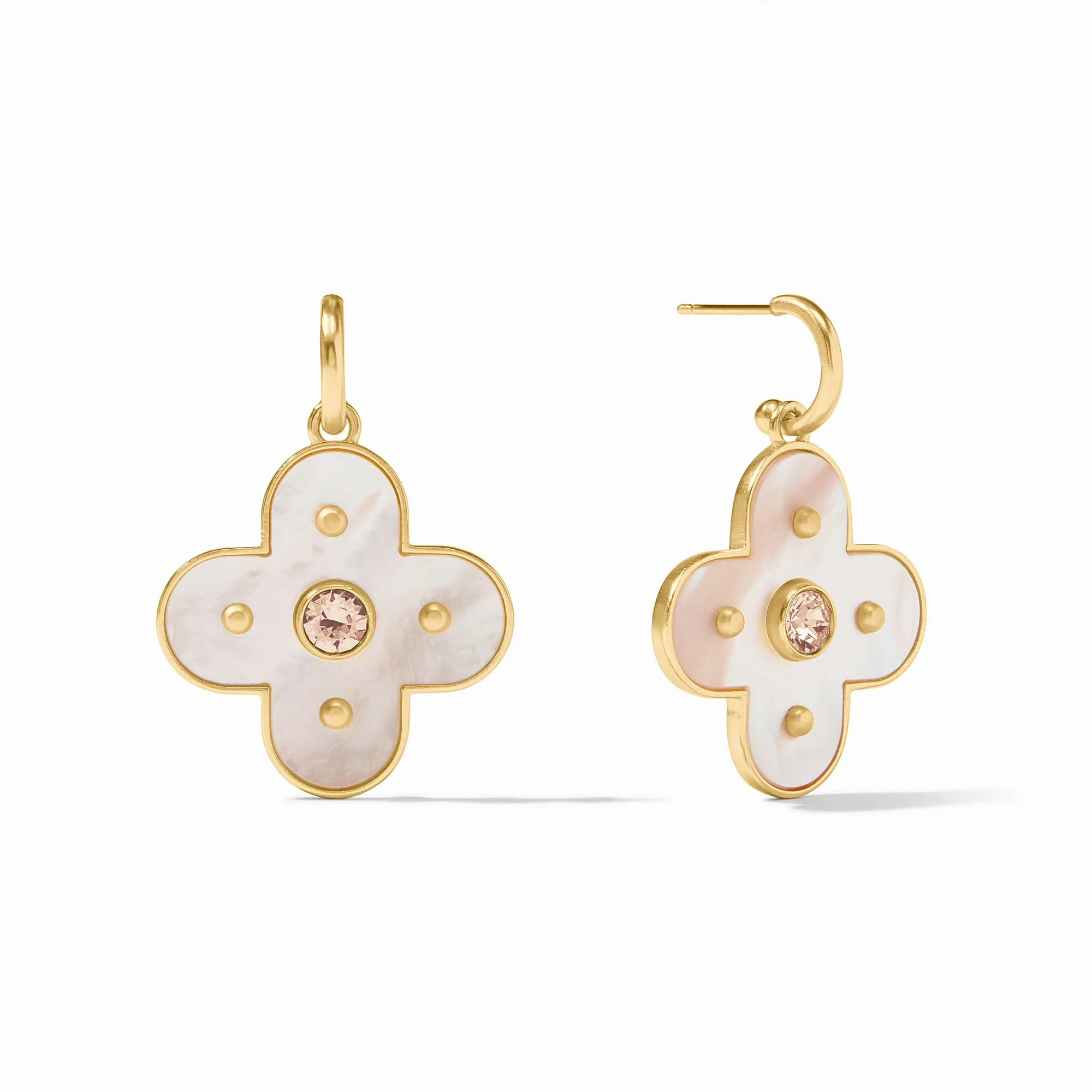 Colette Gold Statement Hoop & Charm Earring