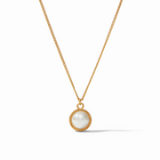 Fleur-de-Lis Gold Solitaire Necklace