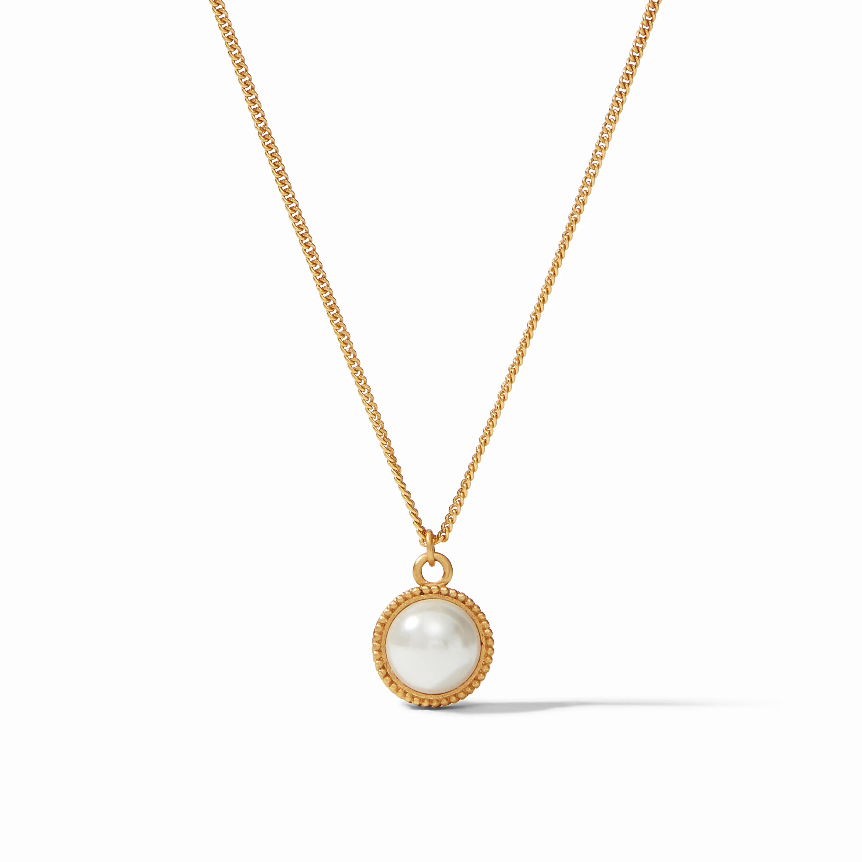 Fleur-de-Lis Gold Solitaire Necklace