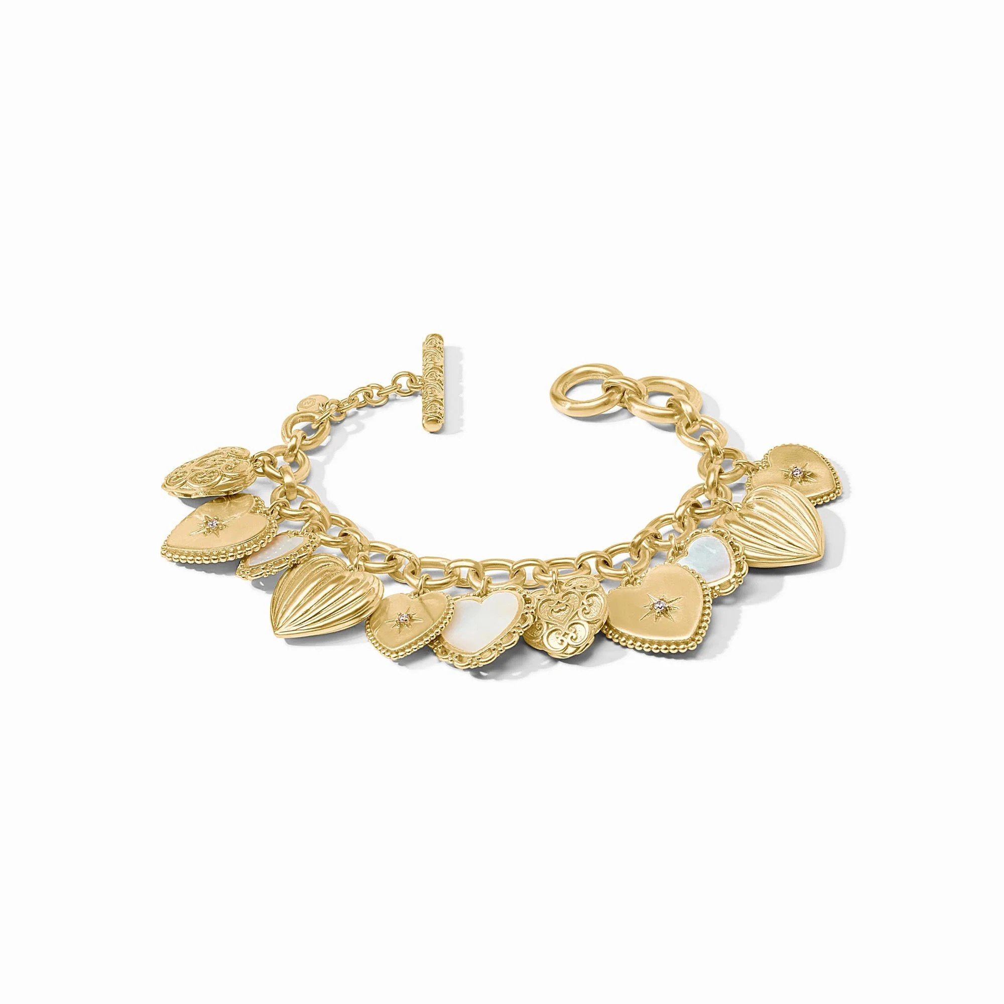 Heart Charm Gold Bracelet