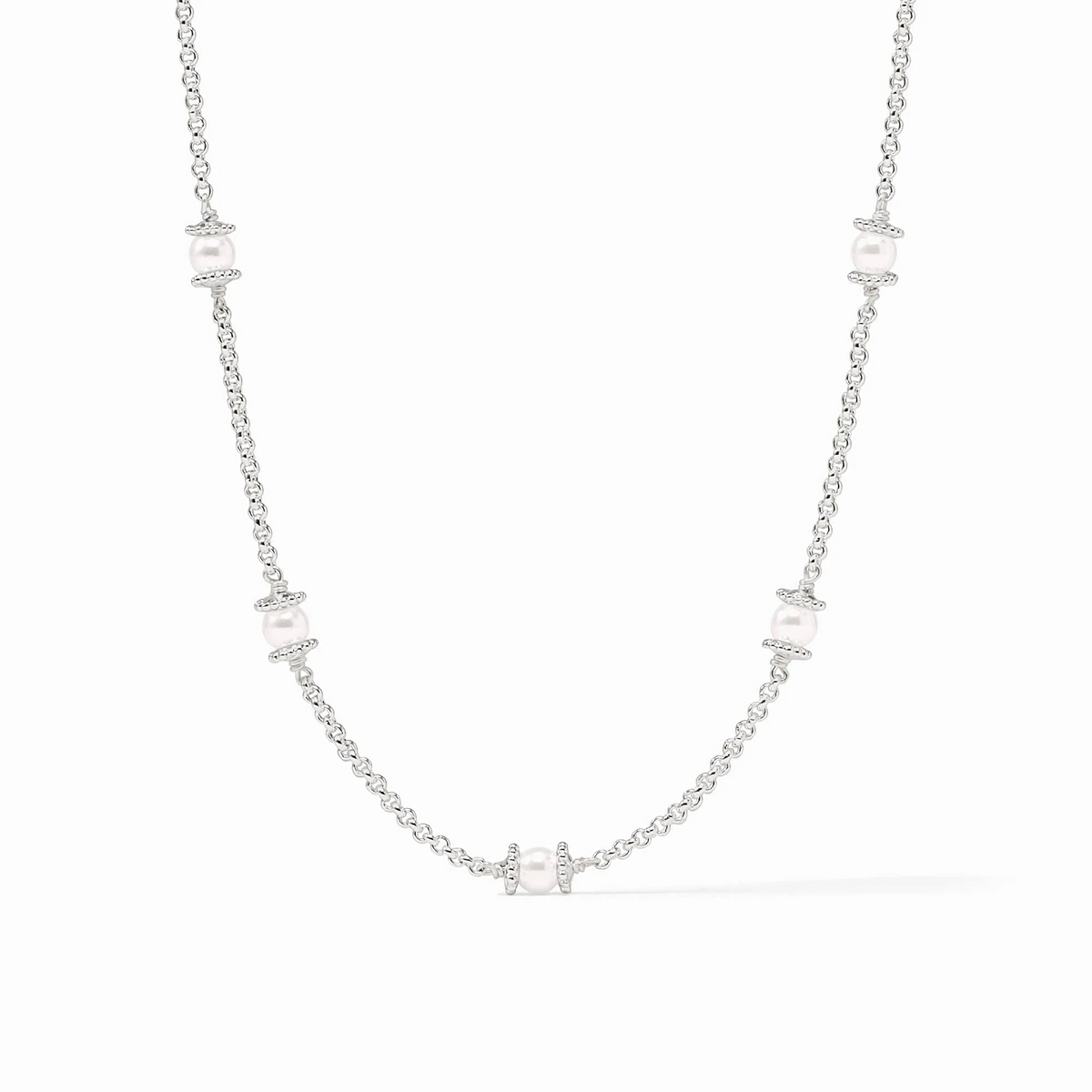 Hydra Silver Delicate Station Necklace
