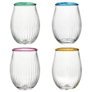 Nell Stemless Wine Glass Set of 4 Assorted