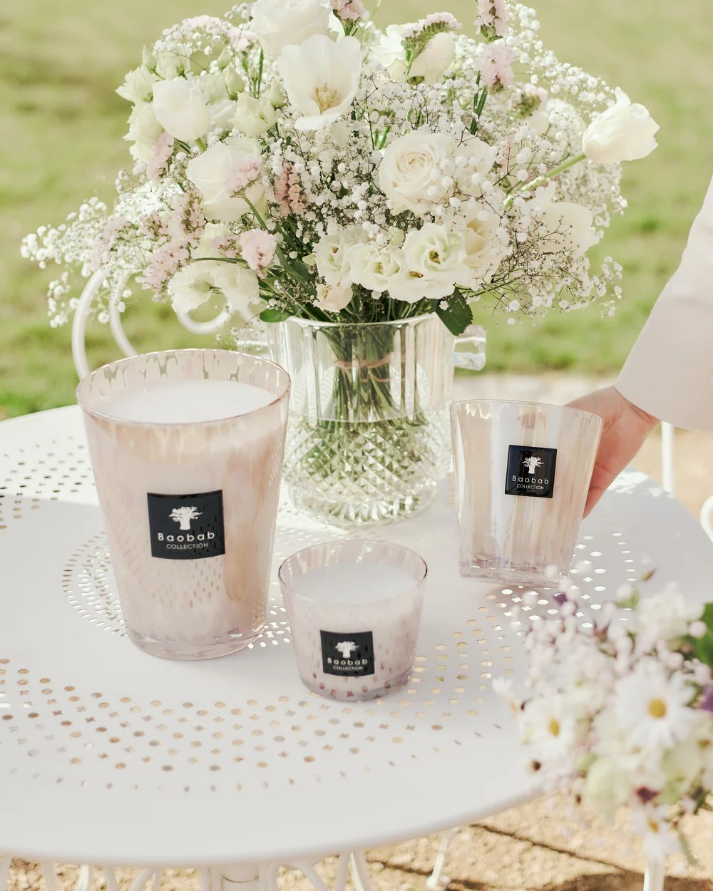 Pearls White Candle
